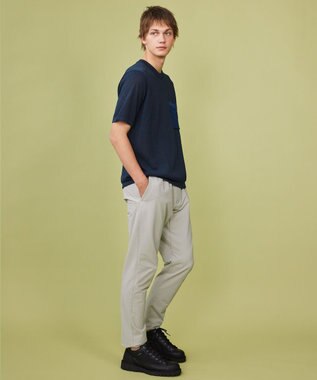 JOSEPH ABBOUD MOUNTAIN 【エコ素材・軽量・通気性・速乾性】ペーパーヤーンニット Ｔシャツ ネイビー系