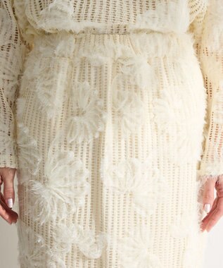 Green Parks 刺繍レーススカート Ecru