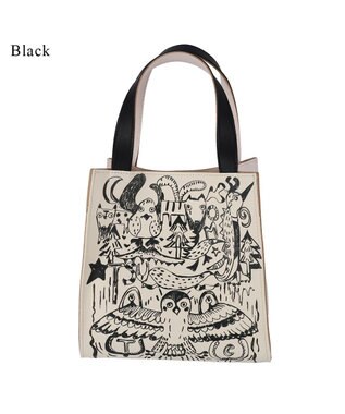 tsumori chisato CARRY ムーンライトアニマル ハンドバッグ ミニバッグ ブラック