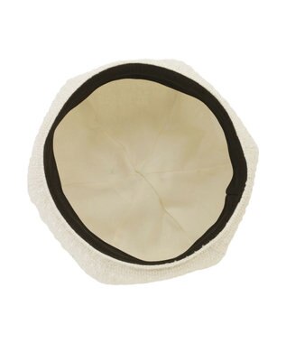 MOONBAT PAUL & JOE ACCESSOIRES ロゴ刺繍ツイードベレー ホワイト