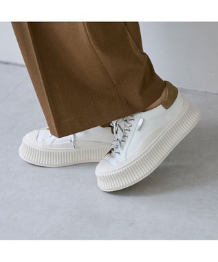 MODE ET JACOMO <carino>デザインソールスニーカー ホワイト