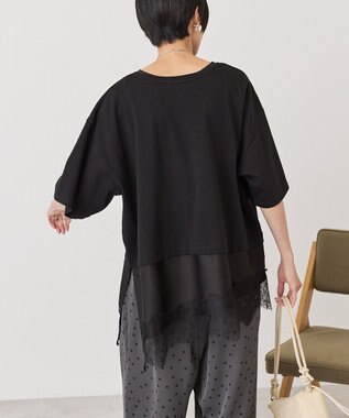 AMERICAN HOLIC レースドッキングＴシャツ Black