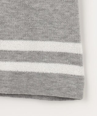 23区GOLF ウォッシャブルで気軽に着られる【WOMEN】モールボーダー ニットスカート ライトグレー系1