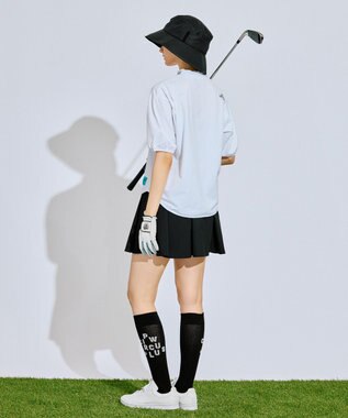 PW CIRCULUS 【虫よけ加工】【WOMEN】ハイソックス  ゴルフ ブラック系