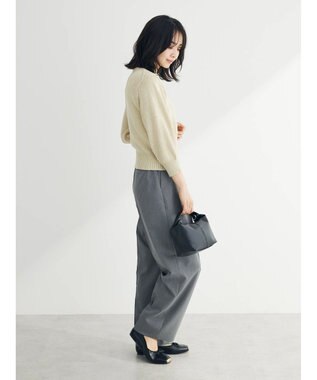 Green Parks ラメ５分袖コンパクトニットプルオーバー Gold