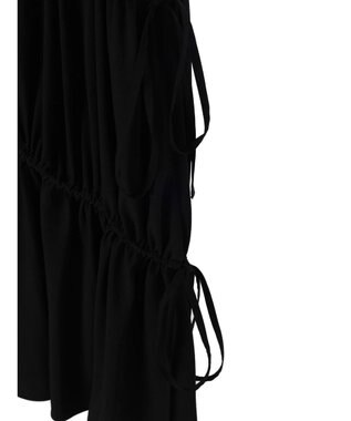 earth music&ecology ドロストギャザーフレアスカート Black