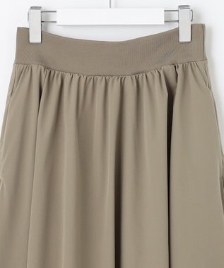 UNFILO 【撥水/ストレッチ/軽量】マジカル機能 ギャザースカート カーキ系