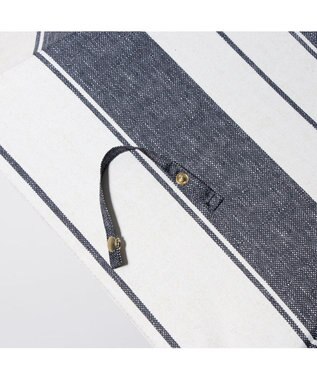 UNBILLION cache nez / 麻調ボーダーバルーンショートパラソル ネイビー