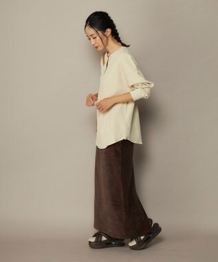 OP／FILA 【ocean pacific】らくティブ/ヘンリーネックワッフルロンT ベージュ