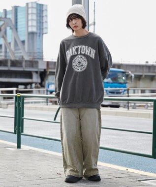 WEGO 【ユニセックス着用ITEM】ピグメントグラフィックプルオーバー 柄1