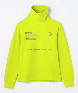 PW CIRCULUS 【起毛素材であたたか】【WOMEN】スピンドル付 両面起毛タートルネック ゴルフウェア レディース ライトグリーン系