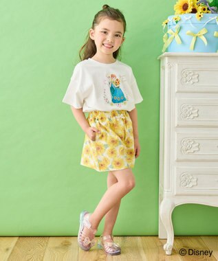 ANY KIDS 【ディズニー/FROZEN】【綿100%】ひんやり オーバーサイズTシャツ 「アナ＆エルサ」（オフホワイト）