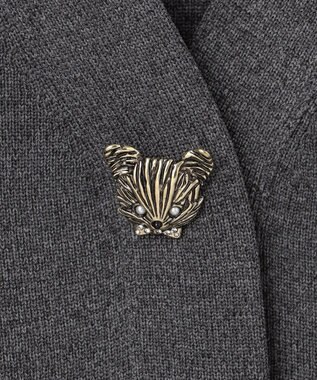 組曲 S 【組曲×setsuko sagittaire】kinakoスポンディッシュ ニットジャケット グレー系