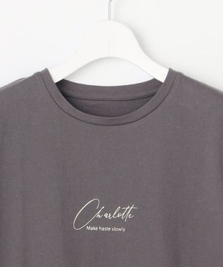 Feroux スクリプトプリント Tシャツ グレー系