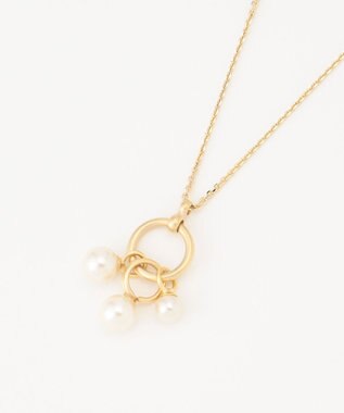 J.PRESS LADIES リングパール ワントップ ネックレス ゴールド系