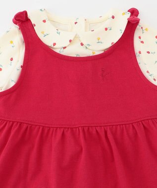 組曲 KIDS 【80-90cm】Tulips Shower  ジャンパースカート ベージュ系5