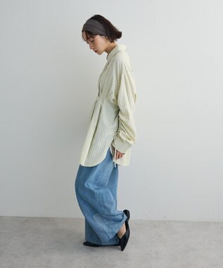 Green Parks ドロストシャーリングウエストタックシャツ Ivory