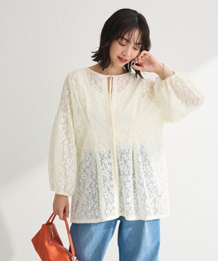 Green Parks メッシュレースタック入りプルオーバー