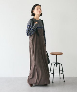 CRAFT STANDARD BOUTIQUE カットコーデュロイジャンパースカート Charcoal Gray