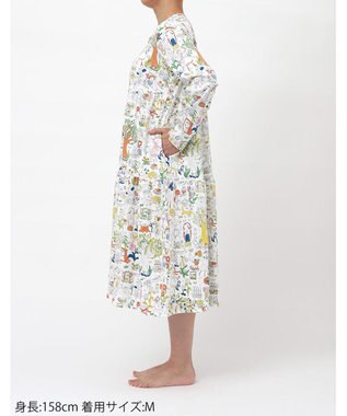 tsumori chisato SLEEP ツモリチサト ルームウエア ワンピース 長袖 綿100%(本体) ロング丈(ふくらはぎ付近) UNX533 /ワコール アイボリー
