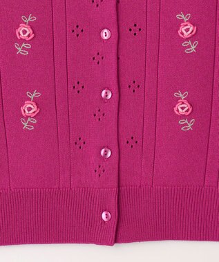 TOCCA 【洗える！】TINY ROSE KNIT カーディガン ピンク系