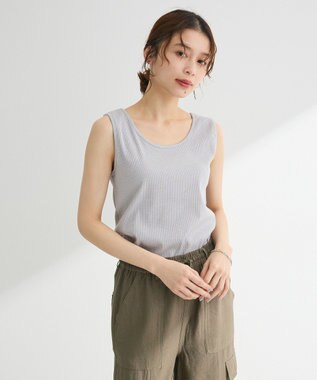 Green Parks 前後２Ｗａｙ　ラメリブタンクトップ