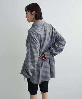 Green Parks ドロストシャーリングウエストタックシャツ Charcoal Gray