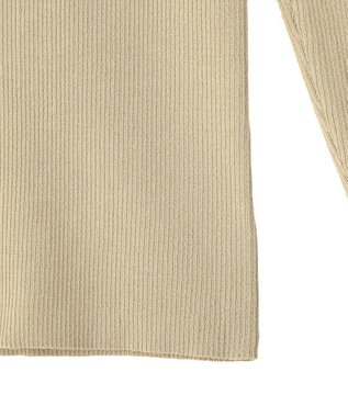 CRAFT STANDARD BOUTIQUE 襟付きコンパクトリブニットカーディガン Beige