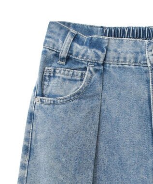 Green Parks ・ＥＬＥＮＣＡＲＥ　ＤＵＥ　デニムタックワイドパンツ Indigo