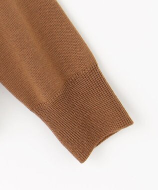 自由区 【カトリエムブーケ】Tricot de dentelle レースプルオーバーニット キャメル