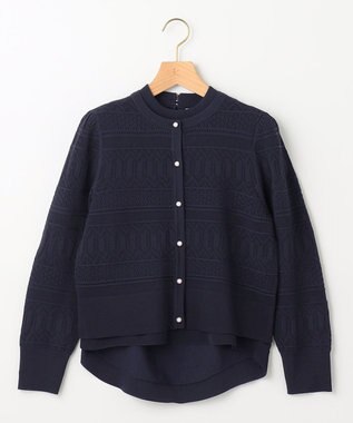 組曲 【2SET・WEB限定】編地ニット ツインセット ネイビー系