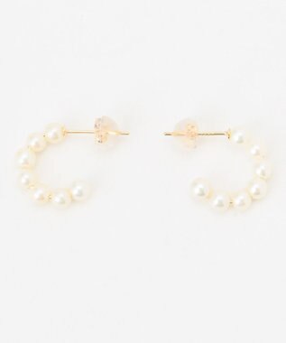 TOCCA 【WEB限定】FRILL PEARL PIERCED EARRINGS K10 淡水パール ピアス ゴールド系