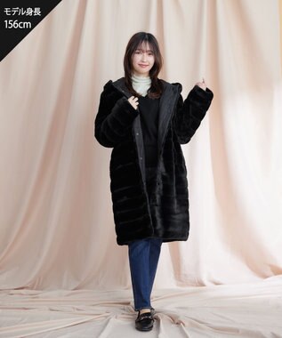 Tiaclasse 【2WAY】エコファーキルティングリバーシブルコート ブラック