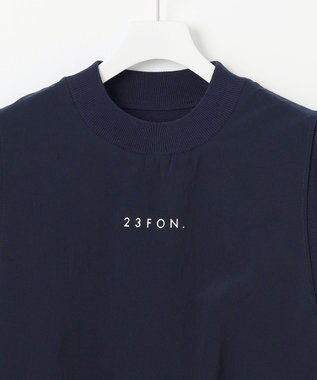 23区GOLF 【23Fondation/MEN】レイヤード風 コンビモックネック ネイビー系