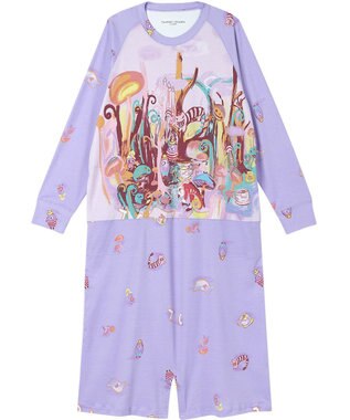 tsumori chisato SLEEP ツモリチサト ネグリジェ 綿100%(本体) スムース素材 長袖 ロング丈 ルームウエア レディース UNX589 /ワコール