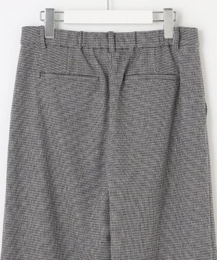 J.PRESS LADIES 【洗える】チェルビック チェック セミワイド パンツ ライトグレー系3