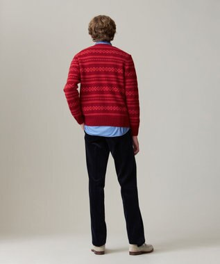 J.PRESS MEN 【Cash Lamb’s Wool】フェアアイルカーディガンニット レッド系7