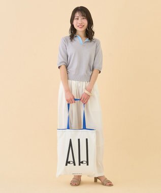 AMERICAN HOLIC カラーハンドルホリホリトートバッグ Blue