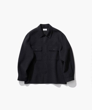 ATON MERINO DOUBLE MELTON | CPOジャケット - UNISEX CHARCOAL TOP