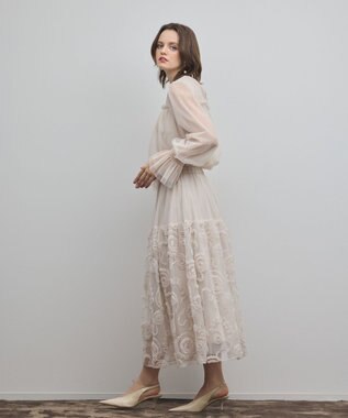 GRACE CONTINENTAL チュールタイブラウス キナリ