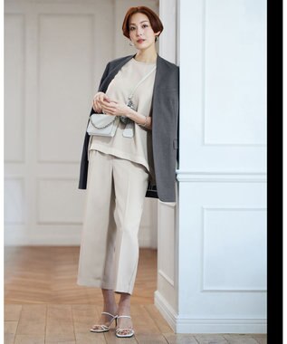 ICB 【接触冷感・UVケア・速乾・洗える】FluidBackSatin Tブラウス トープ系