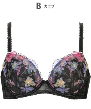 Wing ブラジャー バストとカップのすきまにフィット 自然にボリュームメイク ソフトなつけごこち 【スキマフィットブラ】 ブラ KB2366 ウイング／ワコール ブラック