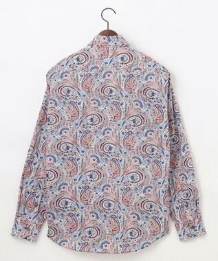 JOSEPH ABBOUD リバティプリント シャツ ワイン系5