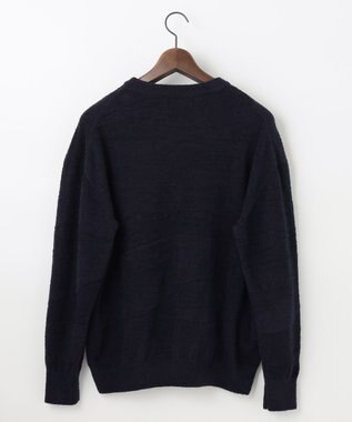 JOSEPH ABBOUD MOUNTAIN 【SPACE／UNISEX】ベアフリースカモフラージュ ニット ネイビー系