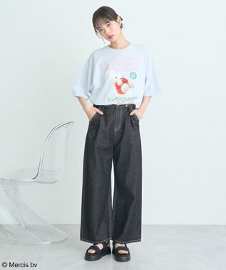 earth music&ecology ｍｉｆｆｙ／ｅａｒｔｈ　ｓｔｒａｗｂｅｒｒｙ　Ｔｅｅ Grayish Blue