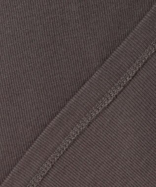 uncrave アルビニスタシフォンテレコ ハイネックカットソー（uncrave STANDARD） チャコールブラウン