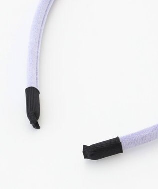 ANY KIDS ビジュー付き ベロアリボンカチューシャ ラベンダー