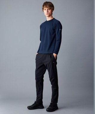 JOSEPH ABBOUD MOUNTAIN 【ソフト/吸水速乾】メランジバックメッシュ Tシャツ ネイビー系