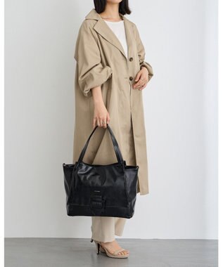 MioFIRANO バックル付きトートバッグ＆ショルダーバッグセット 2WAY A4サイズ対応　FIRANO フィラノ BLACK