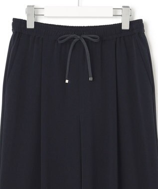 23区 L 【WEB限定/洗える】2WAYストレッチツイル ワイドパンツ ネイビー系